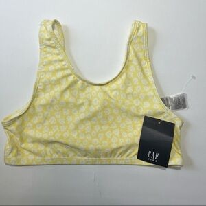 Gap Kids Yellow & White Floral Bathing Suit Top size XXL